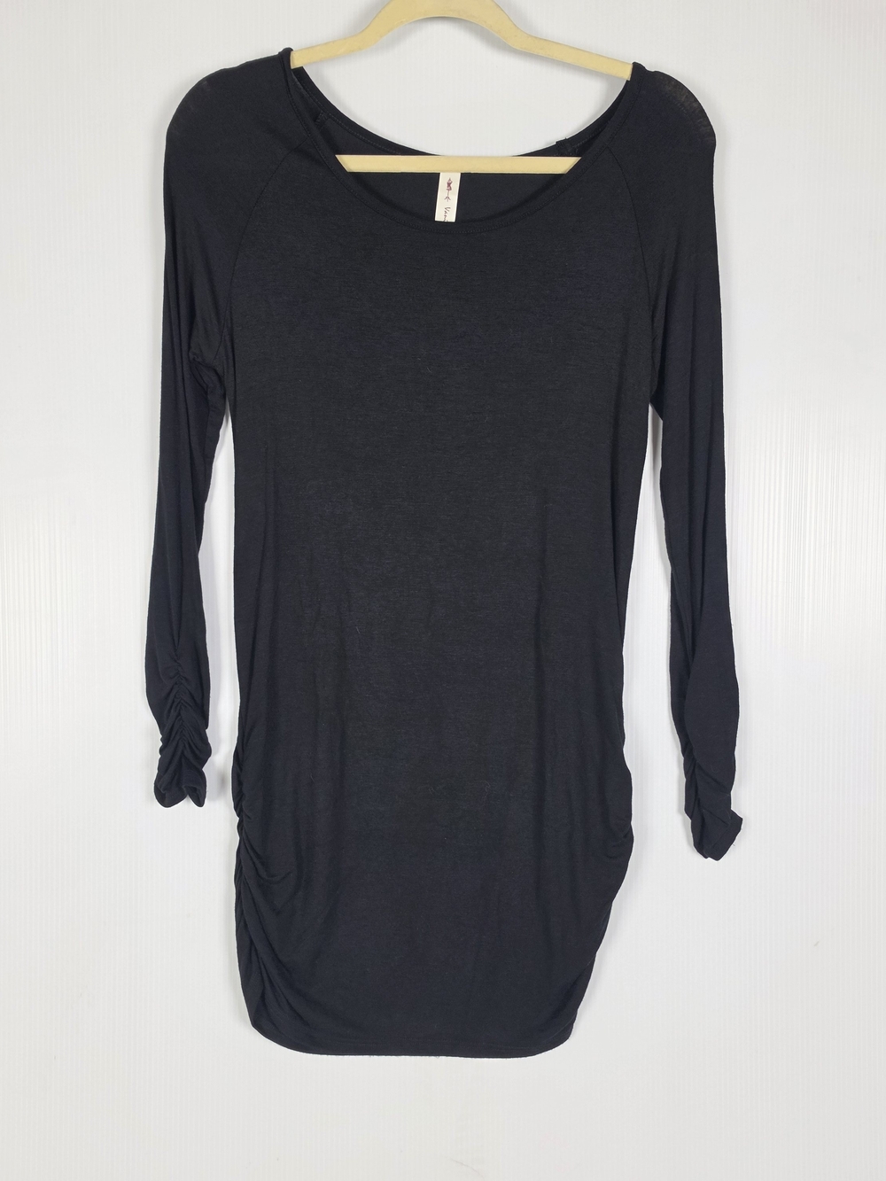 Vanilla Bay Black Long Sleeve Scoop Neck Tunic Dress